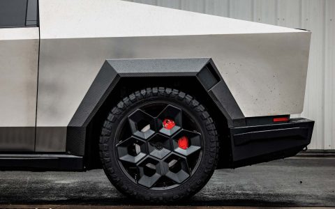 Tesla Cybertruck on 24-Inch UP Forged CYBRHEX Wheels in Gloss Black 23