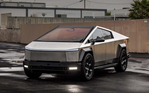Tesla Cybertruck on 24-Inch UP Forged CYBRHEX Wheels in Gloss Black 4