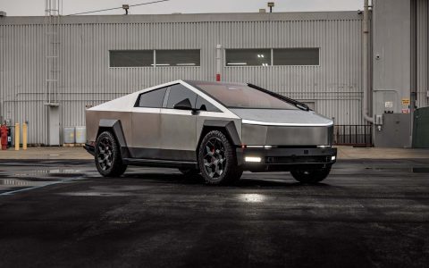 Tesla Cybertruck on 24-Inch UP Forged CYBRHEX Wheels in Gloss Black 6