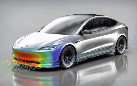 Tesla Model 3 2024 Non-Performance Carbon Fiber Front Lip Spoiler - Splitter Style Unplugged Performance