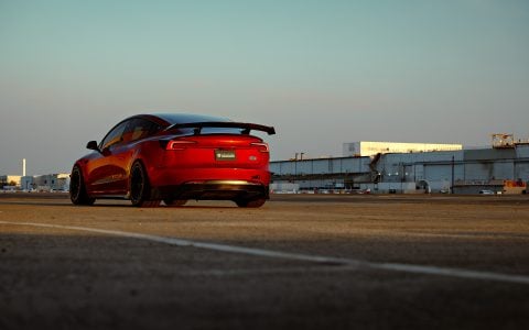 Ultra Red Tesla Model 3 Performance on 18-Inch UP Forged Race Spec UP-03 Wheels in Gloss Black 6 Ultra Red Tesla Model 3 Performance on 18-Inch UP Forged Race Spec UP-03 Wheels in Gloss Black 12
