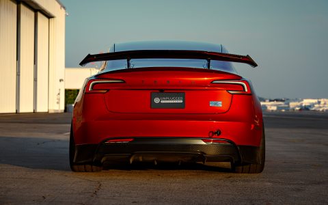 Ultra Red Tesla Model 3 Performance on 18-Inch UP Forged Race Spec UP-03 Wheels in Gloss Black 4 Ultra Red Tesla Model 3 Performance on 18-Inch UP Forged Race Spec UP-03 Wheels in Gloss Black 6