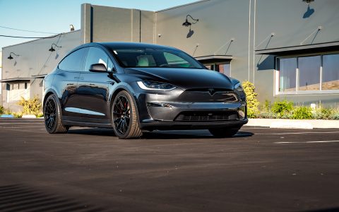 Stealth Gray Tesla Model X on 22-Inch UP Forged UP-03 Wheels Image 6