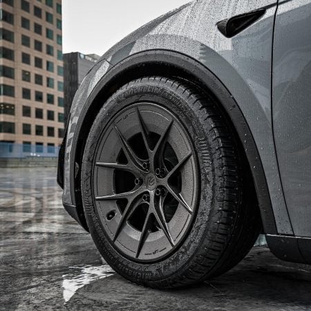 Quicksilver Tesla Model Y on 19-Inch UP Forged UP-RW Wheels