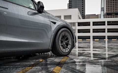 Quicksilver Tesla Model Y on 19-Inch UP Forged UP-RW Wheels