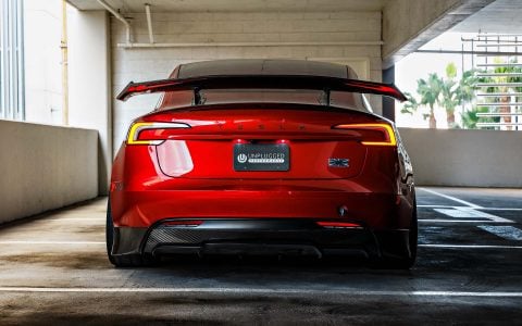 Ultra Red Tesla Model 3 Performance 'Red Rocket' On 18-Inch UP Forged UP-03 Wheels