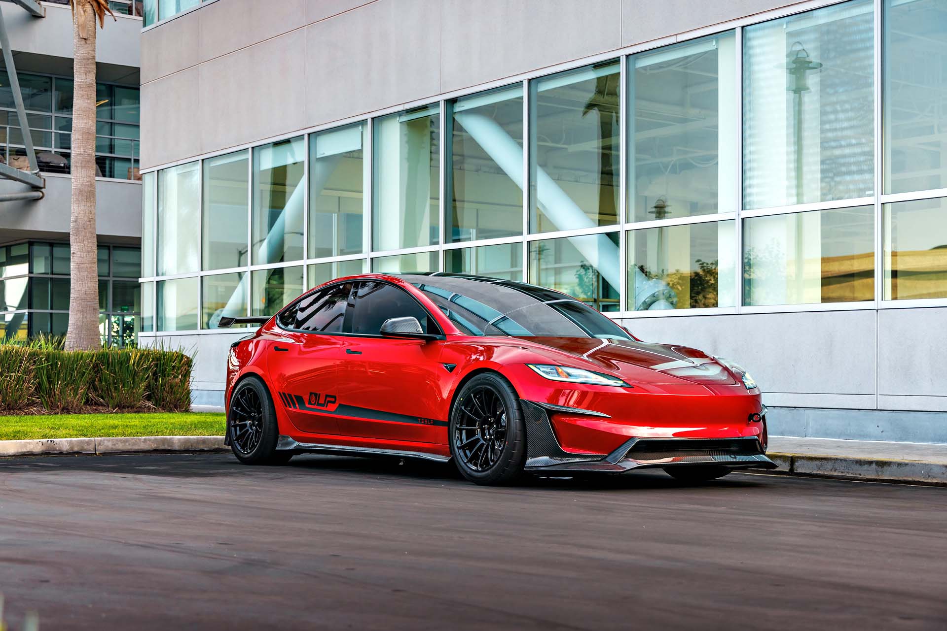 Ultra Red Tesla Model 3 Performance ‘Red Rocket’ On 18-Inch UP Forged UP-03 Wheels