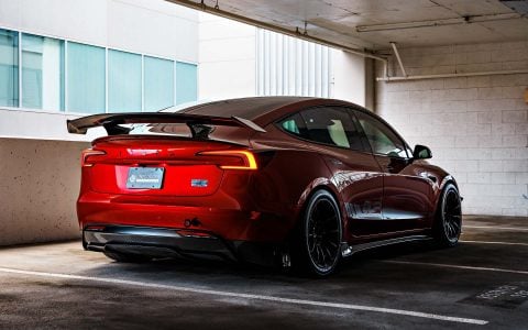 Ultra Red Tesla Model 3 Performance 'Red Rocket' On 18-Inch UP Forged UP-03 Wheels