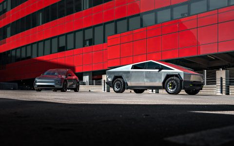 Tesla Cybertruck & Quicksilver Tesla Model Y Juniper on UP Forged UP-RW Wheels