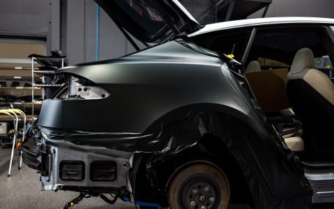 Dark Sage 2026 Tesla Model S with UP Forged UP-03 Gloss Black Wheels