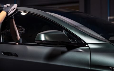 Dark Sage 2026 Tesla Model S with UP Forged UP-03 Gloss Black Wheels