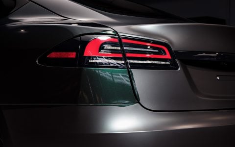 Dark Sage 2026 Tesla Model S with UP Forged UP-03 Gloss Black Wheels