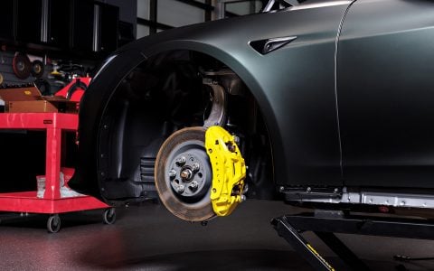 Dark Sage 2026 Tesla Model S with UP Forged UP-03 Gloss Black Wheels