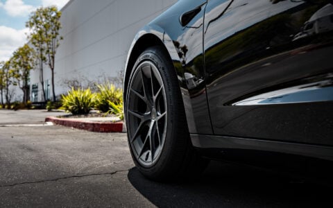 Black Tesla Model 3 Long Range Highland on 19-Inch UP-RW FF WheelsBlack Tesla Model 3 Long Range Highland on 19-Inch UP-RW FF Wheels