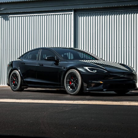 Diamond Black Tesla Model S on 19-Inch UP-RW FF Wheels