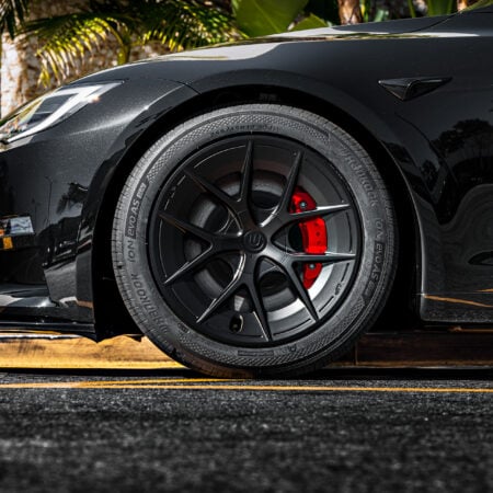 Diamond Black Tesla Model S on 19-Inch UP-RW FF Wheels