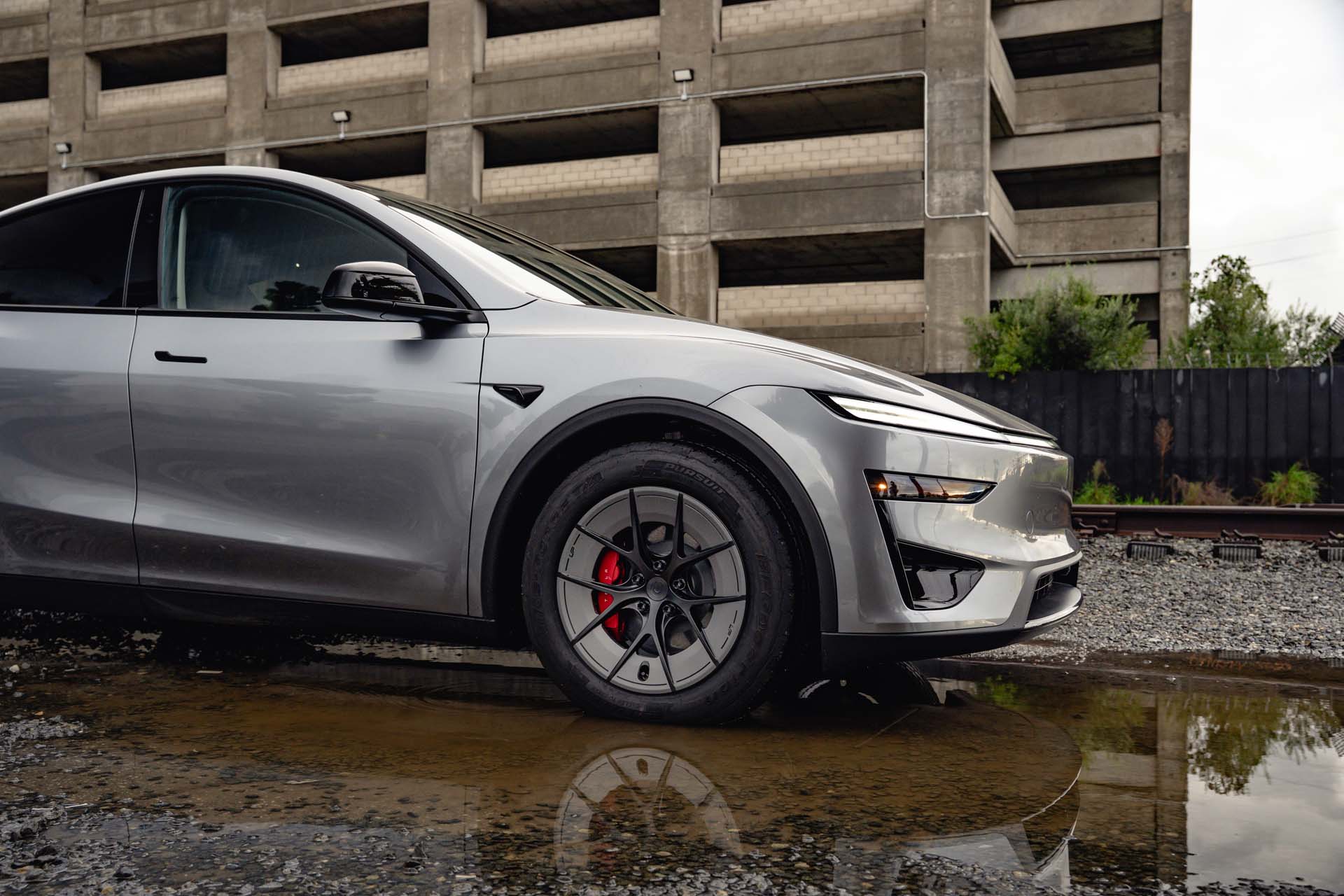 Quicksilver Tesla Model Y Juniper Performance on 18-Inch UP Forged UP ...