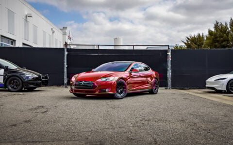 Red Tesla Model S 85D on UP-RW Flow Formed 19-inch Wheels Unplugged Performance 1920px (2)(1)