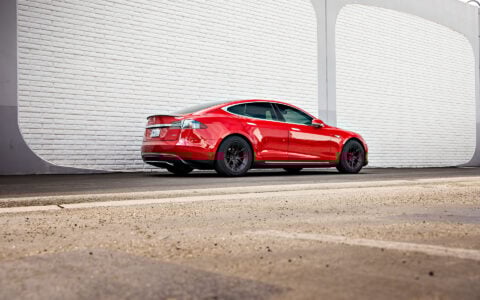 Red Tesla Model S 85D on UP-RW Flow Formed 19-inch Wheels Unplugged Performance 1920px (7)