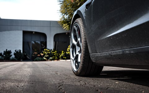 Stealth Grey Tesla Model 3 Performance Highland on 20-Inch UP Forged UP-05 Wheels 10 Quicksilver Tesla Model 3 Performance Highland on 20-Inch UP Forged UP-05 Wheels