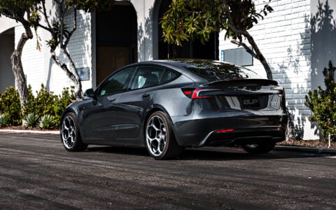 Stealth Grey Tesla Model 3 Performance Highland on 20-Inch UP Forged UP-05 Wheels 12 Quicksilver Tesla Model 3 Performance Highland on 20-Inch UP Forged UP-05 Wheels