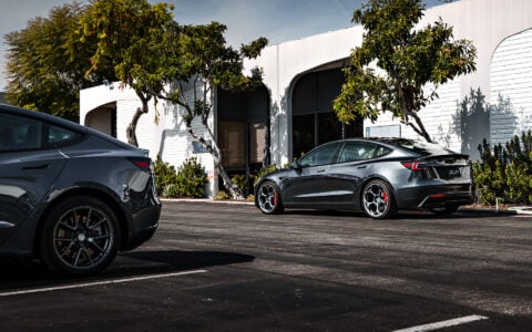 Stealth Grey Tesla Model 3 Performance Highland on 20-Inch UP Forged UP-05 Wheels 5 Quicksilver Tesla Model 3 Performance Highland on 20-Inch UP Forged UP-05 Wheels