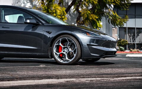 Stealth Grey Tesla Model 3 Performance Highland on 20-Inch UP Forged UP-05 Wheels 2 Quicksilver Tesla Model 3 Performance Highland on 20-Inch UP Forged UP-05 Wheels