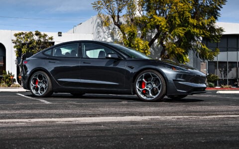 Stealth Grey Tesla Model 3 Performance Highland on 20-Inch UP Forged UP-05 Wheels 4 Quicksilver Tesla Model 3 Performance Highland on 20-Inch UP Forged UP-05 Wheels