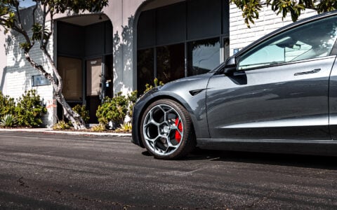 Stealth Grey Tesla Model 3 Performance Highland on 20-Inch UP Forged UP-05 Wheels 6 Quicksilver Tesla Model 3 Performance Highland on 20-Inch UP Forged UP-05 Wheels
