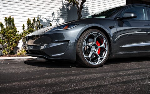 Stealth Grey Tesla Model 3 Performance Highland on 20-Inch UP Forged UP-05 Wheels 8 Quicksilver Tesla Model 3 Performance Highland on 20-Inch UP Forged UP-05 Wheels