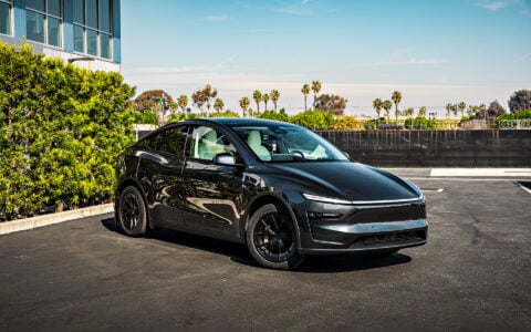 Stealth Grey Tesla Model Y on 19-Inch UP-RW FF Wheels