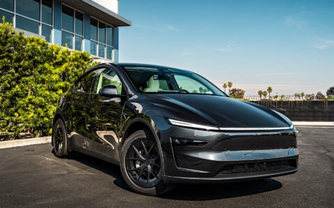 Stealth Grey Tesla Model Y on 19-Inch UP-RW FF Wheels