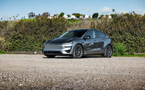 Quicksilver Tesla Model Y Juniper Performance on 20-Inch UP Forged UP-03 Wheels