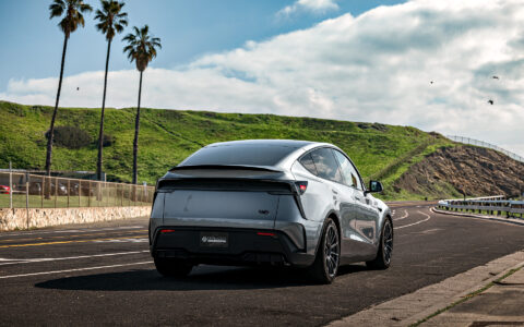 Quicksilver Tesla Model Y Juniper Performance on 20-Inch UP Forged UP-03 Wheels 5 Quicksilver Tesla Model Y Juniper Performance on 20-Inch UP Forged UP-03 Wheels