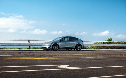 Quicksilver Tesla Model Y Juniper Performance on 20-Inch UP Forged UP-03 Wheels 2 Quicksilver Tesla Model Y Juniper Performance on 20-Inch UP Forged UP-03 Wheels