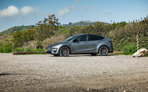 Quicksilver Tesla Model Y Juniper Performance on 20-Inch UP Forged UP-03 Wheels 7 Quicksilver Tesla Model Y Juniper Performance on 20-Inch UP Forged UP-03 Wheels