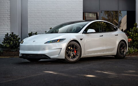 Pearl White Tesla Model 3 on 19-Inch UP-RW FF Wheels