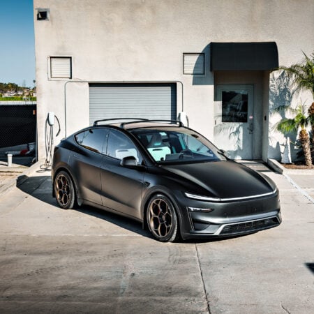 Stealth PPF Diamond Black Tesla Model Y Juniper Performance on 20-Inch UP Forged UP-05 Wheels