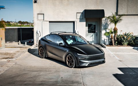 Stealth PPF Diamond Black Tesla Model Y Juniper Performance on 20-Inch UP Forged UP-05 Wheels