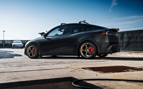 Stealth PPF Diamond Black Tesla Model Y Juniper Performance on 20-Inch UP Forged UP-05 Wheels