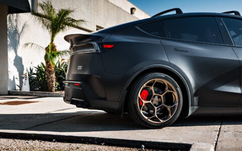 Stealth PPF Diamond Black Tesla Model Y Juniper Performance on 20-Inch UP Forged UP-05 Wheels