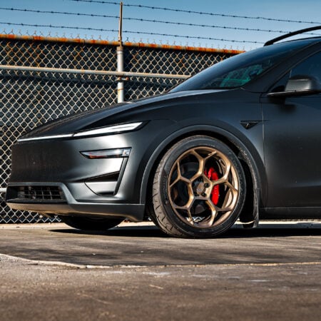 Stealth PPF Diamond Black Tesla Model Y Juniper Performance on 20-Inch UP Forged UP-05 Wheels