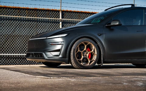 Stealth PPF Diamond Black Tesla Model Y Juniper Performance on 20-Inch UP Forged UP-05 Wheels