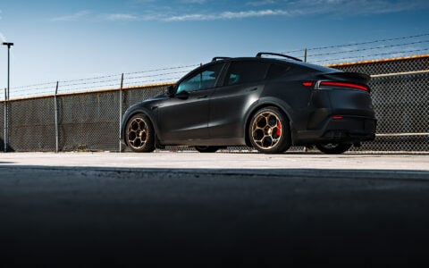Stealth PPF Diamond Black Tesla Model Y Juniper Performance on 20-Inch UP Forged UP-05 Wheels