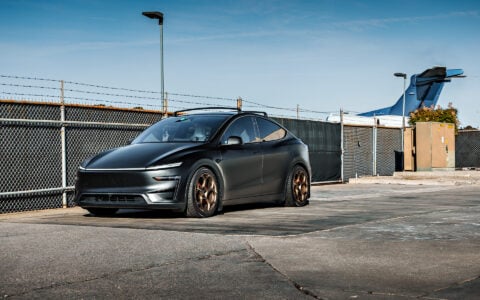 Stealth PPF Diamond Black Tesla Model Y Juniper Performance on 20-Inch UP Forged UP-05 Wheels