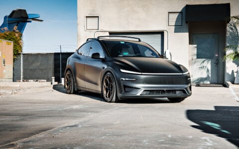 Stealth PPF Diamond Black Tesla Model Y Juniper Performance on 20-Inch UP Forged UP-05 Wheels