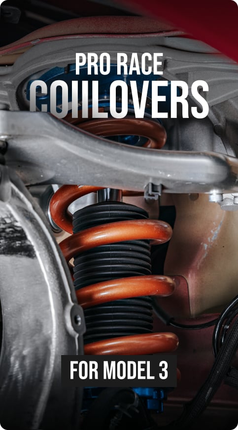 Tesla Model 3 Pro Race Coilovers Homepage Slider 1
