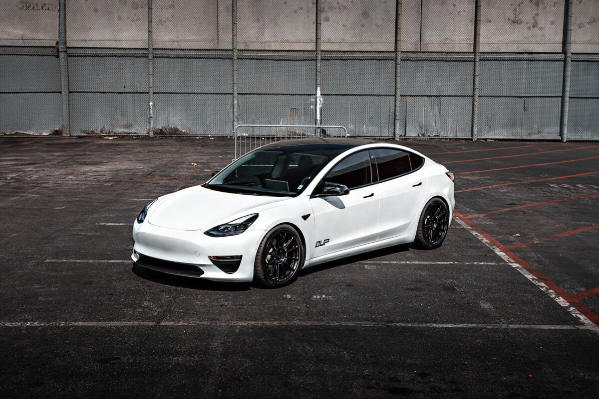 White Tesla Model 3 on 19-Inch UP Forged UP-03 Wheels