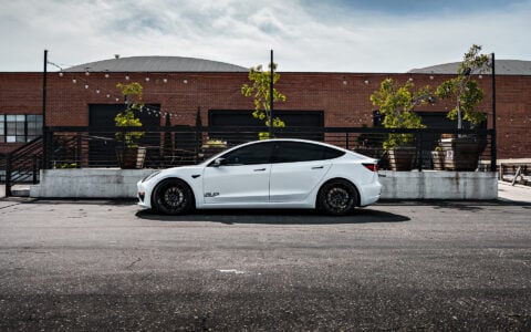 White Tesla Model 3 on 19-Inch UP Forged UP-03 Wheels 10 White Tesla Model 3 on 19-Inch UP Forged UP-03 Wheels