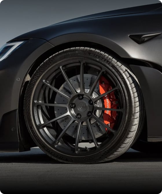 Tesla Model S with UP-03 Wheels